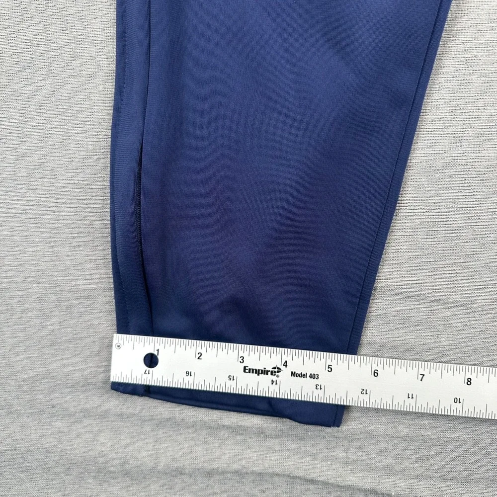 Adidas Track Pants Mens M Navy Blue Tapered Ankle Zip Athletic Training Joggers